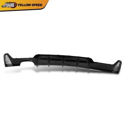 Rear Bumper Lip Diffuser Gloss Black Fit For 2014-2020 BMW 4-Series F32 F33 F36 - Image 1 of 4