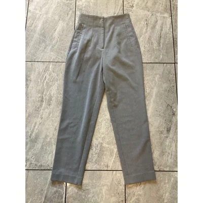 ZARA High Waisted Pleated Gray Trousers Pants Womens XS - Image 1 of 4