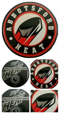 ABBOTSFORD HEAT INGLASCO EXCLUSIVE ARENA COLLECTION AHL HOCKEY PUCK  SLOVAKIA - Image 1 of 4