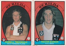1977 SCANLENS AFL 4X St Kilda CARDS-see scans for true image of condition