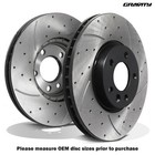 FRONT DRILLED GROOVED 340MM BRAKE DISCS FOR VOLKSWAGEN VW TRANSPORTER T6 2.0 ...
