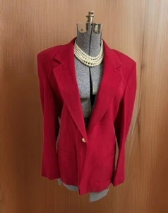 Austin Reed Blazer Size 14 Vintage Gold Tone Buttons Worsted Wool Real Pockets - Picture 1 of 24