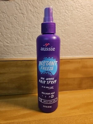 Spray para cabello Aussie Instant Freeze sin aerosol para todo tipo de cabello, 8,5 fl oz Foto 1 de 2