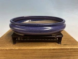 "Maceta de árbol bonsai azul púrpura de Mazan tamaño Shohin de 7""" - Imagen 1 de 13