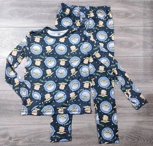 Star Wars Pajamas Kids Large Gray Thermal Underwear Shirt Pant PJ Set Yoda - Picture 1 of 6