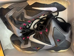 Nike LeBron XI 11 MIAMI NIGHTS 616175-003 size Men’s 9 Excellent 2013 - Picture 1 of 5