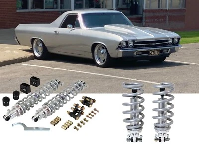 Kit de resorte y amortiguador coilover ajustable doble CPP 1968-72 El Camino 450 lb SBC/LS Foto 1 de 4