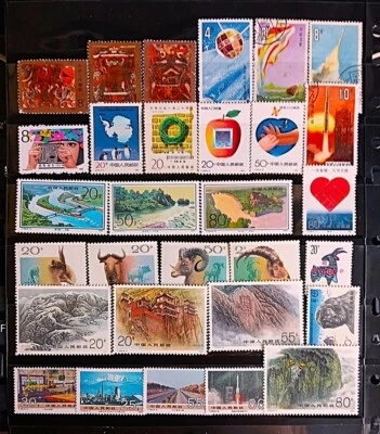 PRC CHINA 1986-1991 11 COMPLETE COMMEMORATIVE STAMPS SETS & LOOSE MINT/USED  - Image 1 of 2