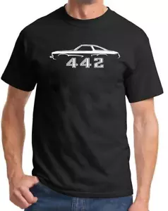 1973 1974 1975 Olds 442 Cutlass Classic Outline Design Tshirt NEW COLORS - Picture 1 of 23