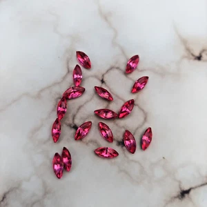 Rhinestones Navettes Pink Glass Lot of 288 - Picture 1 of 3