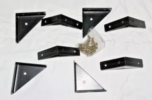 8 Pcs Angle Corner Bracket| 2.55 x 2.55'' Black Metal Triangle Shelf Bracket fo - Picture 1 of 3