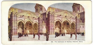 868 - The Cathedral of Matrice, Palermo, Sicily, Color Stereoview - Picture 1 of 2