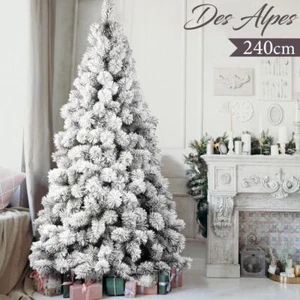Albero Di Natale Innevato Des Alpes 240cm 740 Rami Super Folto Effetto Neve - Foto 1 di 5