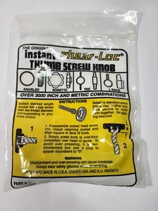 10 SHEAR-LOC INSTANT 1/4" THUMB SCREW 3/4" BLACK Knurl Knob on 1/4 - 20 x 1/2" - Picture 1 of 3
