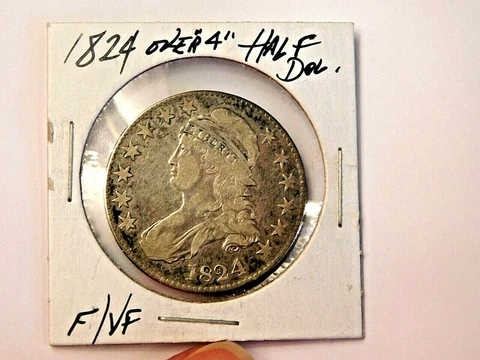 1824/1 Capped Bust 50C Silver Half dollar Cover