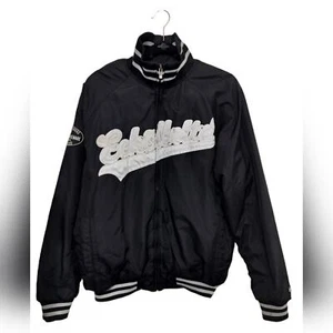 M367) Vintage Ecko Unlimited Y2K Nylon Puffer Bomber Jacket Size Medium - Picture 1 of 12