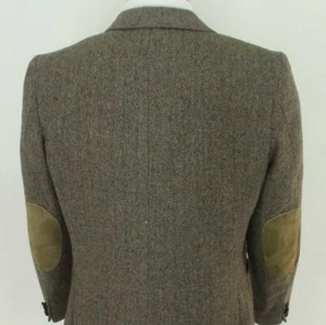 40S Raffinati Marrón Lana Tweed Cuero Codos 2Bt Chaqueta Hombre Deporte Abrigo - Imagen 1 de 1