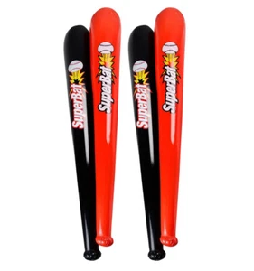 Inflatable Baseball Bats (Black And Red Super Bat) 4 Pieces (Huge - 42 Inches) - Picture 1 of 5