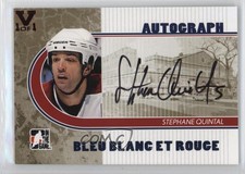 2008-09 ITG Bleu Blanc et Rouge Vault Ruby 1/1 Stephane Quintal #A-SQ Auto 2a8