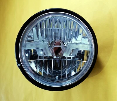 Klarglas LED Scheinwerfer schwarz Honda CB 750 seven fifty black LED headlight - Bild 1 von 3