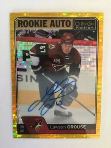 2016-17 O-Pee-Chee OPC Platinum LAWSON CROUSE Rookie Auto - Seismic Gold /25 - Picture 1 of 2