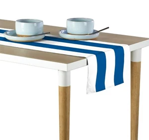 Royal & White Cabana Stripe Table Runners - 12"x72" or 14"x108" - Picture 1 of 1