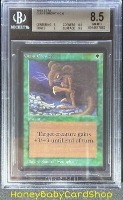 MTG Limited Edition Beta 1993 Giant Growth BGS 8.5 NM/MT+ Old School 93/94 - Image 1 of 4