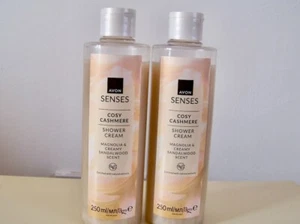 AVON SENSES COSY CASHMERE SHOWER CREAM MAGNOLIA & SANDALWOOD SCENT 250ML X 2 (82 - Picture 1 of 2