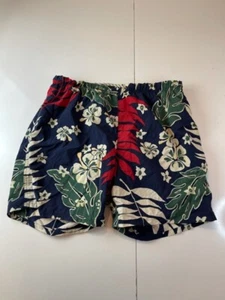 Nautica Mens Trunks Swim Shorts Hawaiian Floral Pocket Mesh Large Blue Green Red - Picture 1 of 3