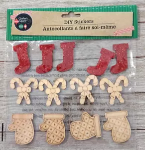 Crafter's Square DIY Aufkleber Strümpfe Zuckerstangen Fäustlinge 12 Stück - Bild 1 von 2