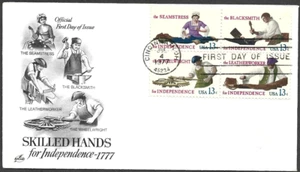 US 1977 SKILLED HANDS FOR INDEPENDENCE SCOTT 1717-1720 FDC CIINCINNATI, OH ART C - Picture 1 of 2