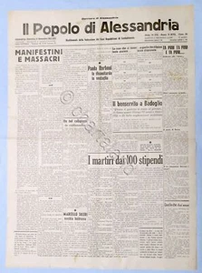 RSI Federazione Fasci - Il Popolo di Alessandria N. 14 - 1943 - Paola Borboni - Foto 1 di 1