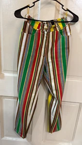 Vintage Versace Jeans Couture Women Striped Jeans /  Pants 26 - Picture 1 of 23