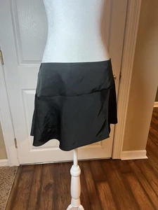 Garage Women's Size Large Satin Skort With Slit Jet Black NWT  - Picture 1 of 10