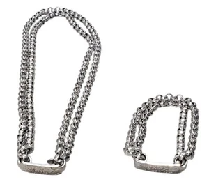 Vtg Wendell August Forge Hammered Aluminum Necklace 19" & Bracelet 7.5" Set - Picture 1 of 11