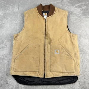 Carhartt V01 BRN Herren XL* Arctic Quilt Lined Weste Duck Canvas Jacke Braun - Bild 1 von 19