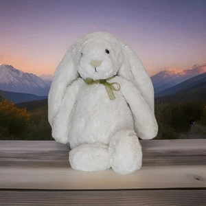 Jellycat Bashful Luxe Bunny Luna White Plush Stuffed Animal London - Picture 1 of 9