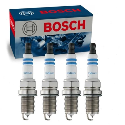 4 pc Bosch Double Iridium Spark Plugs for 2000-2001 Nissan Sentra 2.0L L4 hw - Imagem 1 de 4