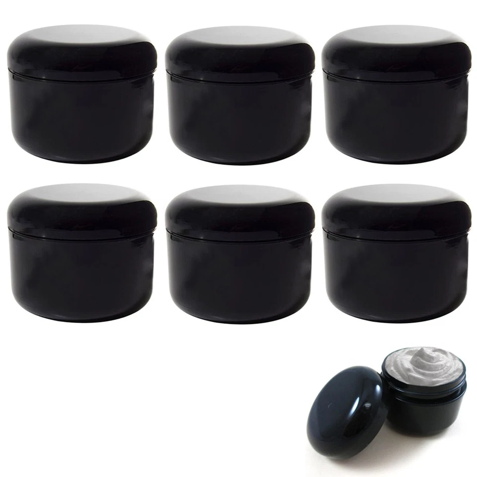 6 PC Plastic Jars Cosmetic Sample Container High Quality Pot Cream Jar 1.7oz - Image 1 of 1