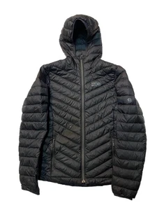 Mountain Hardwear Down Jacket Womens Small Black Hooded Puffer - Picture 1 of 6