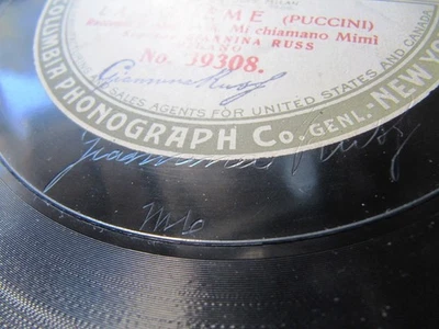 1905 Signed GIANNINA RUSS FONOTIPIA Forza TK 2 Vergine degli Angeli Boheme 39031 - Image 1 of 3