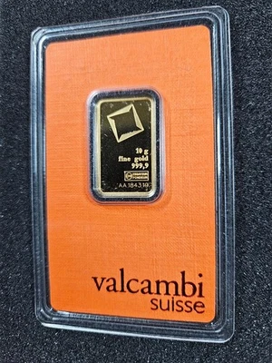 🌟10 g VALCAMBI SUISSE .9999 Fine Gold Bullion BAR , 10 grams Sealed - Image 1 of 4