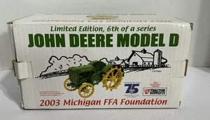 John Deere Model D Tractor 2003 Michigan FFA Foundation Supply Store 1 16 Scale - Picture 1 of 7