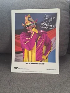 MACHO KING RANDY SAVAGE - MACHO MAN RANDY SAVAGE - PHOTO WCW PROMO WWF WWE 1992 - Picture 1 of 6