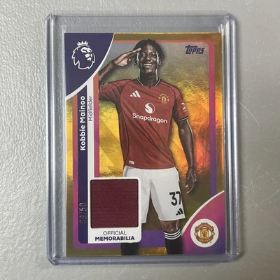 Kobbie Mainoo /50 Player Worn Patch - Topps Premier League 25/26 - Man United - Image 1 of 2