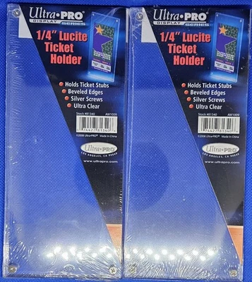 (2) Portaboletos Ultra Pro 1/4" Lucite - Losa de exhibición de acrílico - Bordes biselados Foto 1 de 3