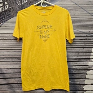 The North Face "Outside Is My Inside" Slim Fit Yellow Short-Sleeve T-shirt Small - Picture 1 of 7