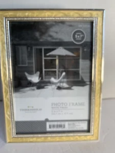 Vtg Faux Mother of Pearl Silver Photo Picture Frame For 5x7 Table Vertical Horiz - Picture 1 of 6
