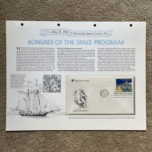 1981 SPACE SHUTTLE 1 First Day of Issue Cover Envelope Stamp & Fact Page NASA - Picture 1 of 7