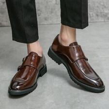 Fashion British Men's Dress Party Oxfords Casual Faux Leather Buckle Strap Shoes